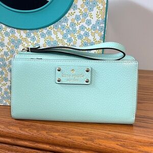 Kate Spade Light Green Wristlet